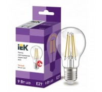 Iek LLF-A60-9-230-30-E27-CL Лампа LED A60 шар прозр. 9Вт 230В 3000К E27 серия 360°