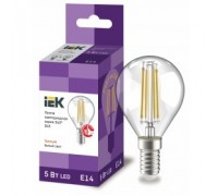Iek LLF-G45-5-230-30-E14-CL Лампа LED G45 шар прозр. 5Вт 230В 3000К E14 серия 360°