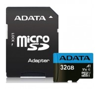 Micro SecureDigital 32Gb A-DATA AUSDH32GUICL10A1-RA1 MicroSDHC Class 10 UHS-I, SD adapter