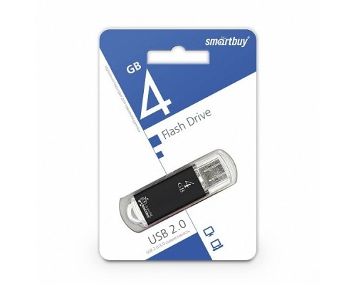 Smartbuy USB Drive 4Gb V-Cut series Black SB4GBVC-K