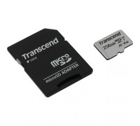 Micro SecureDigital 256Gb Transcend Class 10 TS256GUSD300S-A MicroSDXC Class 10 UHS-I U3, SD adapter