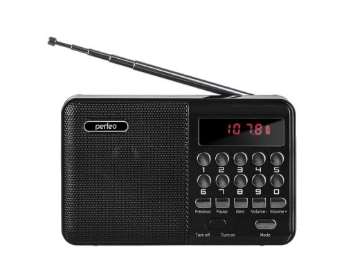Perfeo радиоприемник цифровой PALM FM+ 87.5-108МГц/ MP3/ питание USB или 18650/ черный (i90-BL) PF_A4870