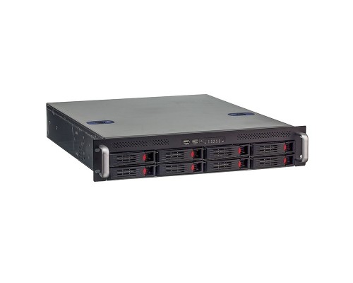 Exegate EX281232RUS Серверный корпус ExeGate Pro 2U550-HS08 &lt;RM 19, высота 2U, глубина 550, без БП, 8xHotSwap, USB&gt;