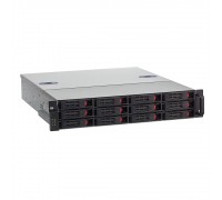 Exegate EX281233RUS Серверный корпус ExeGate Pro 2U550-HS12 &lt;RM 19, высота 2U, глубина 550, без БП, 12xHotSwap, USB&gt;