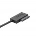 ORIENT UHD-300SL, адаптер USB 2.0 to Slimline SATA, для оптических приводов ноутбука, двойной USB кабель (30831)