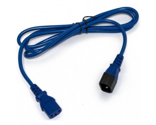 Hyperline PWC-IEC13-IEC14-1.0-BL кабель питания монитор-компьютер IEC 320 C13 - IEC 320 C14 (3x0.75), 10A, прямая вилка, 1 м, цвет синий