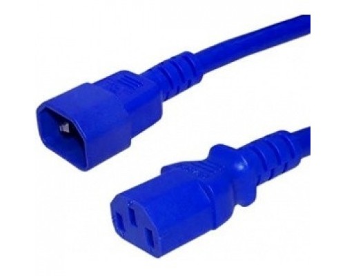 Hyperline PWC-IEC13-IEC14-1.8-BL кабель питания монитор-компьютер IEC 320 C13 - IEC 320 C14 (3x0.75), 10A, прямая вилка, 1.8 м, цвет синий