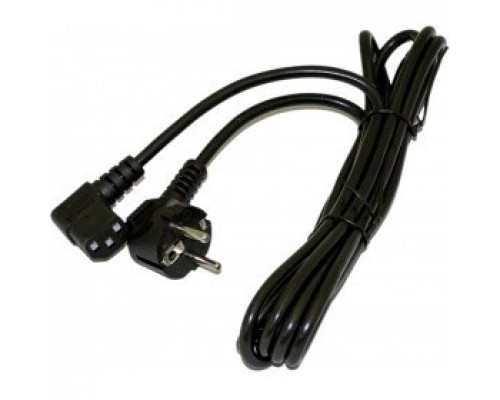 Hyperline PWC-IEC13A-SHM-1.0-BK кабель питания компьютера (Schuko+C13 (угловая)) (3x0.75), 10A, угловая вилка, 1м, цвет черный