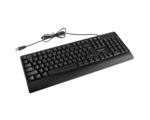 Gembird KB-220L с подстветкой, USB, черный, 104 клавиши, подсветка Rainbow, кабель 1.5м, водоотталкивающая поверхность