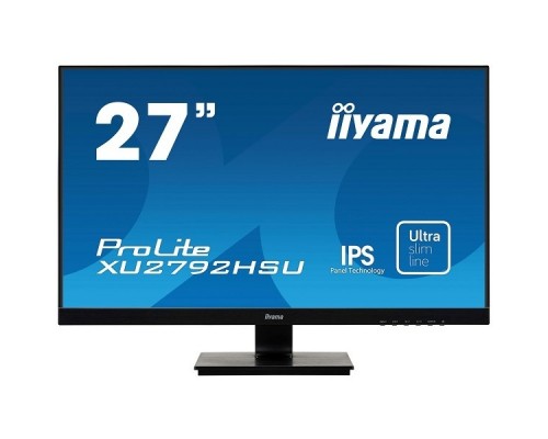 LCD IIYAMA 27 XU2792HSU-B1 черный IPS 1920x1080 75Hz 4ms 250cd 1000:1 8bit(6bit+FRC) 178/178 D-Sub HDMI2.0 DisplayPort1.2 2xUSB2.0 VESA 2x2W AudioOut