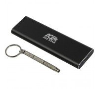 AgeStar 31UBNV1C (GRAY) USB 3.1 Type-C Внешний корпус M.2 NVME (M-key) AgeStar 31UBNV1C (GRAY), алюминий, черный 17310