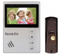 Falcon Eye KIT- Vista Комплект. Видеодомофон: дисплей 4 TFT; механические кнопки; подключение до 2-х вызывных панелей; OSD меню; питание AC 220В (встроенный БП)