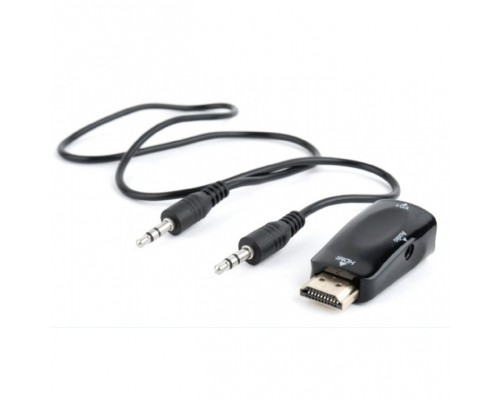 Bion Переходник HDMI - VGA + стерео-аудио, 19M/15F & miniJack 3.5mm BXP-A-HDMI-VGA-02