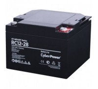 CyberPower Аккумуляторная батарея RC 12-28 12V/28Ah клемма М6, ДхШхВ 166х175х125мм., высота с клеммами125, вес 9,1кг., срок службы 6 лет