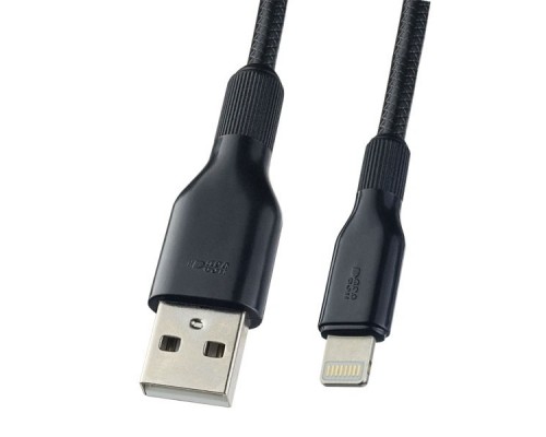 PERFEO Кабель для iPhone, USB - 8 PIN (Lightning), силикон, черный, длина 1 м. (I4318)