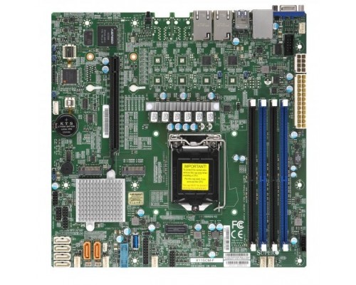 Supermicro MBD-X11SCM-F-(B) OEM Single socket H4, Dual GbE LAN with Intel i210-AT, 8 SATA3 (6Gbps) via C236; RAID 0, 1, 5, 10