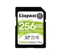 SecureDigital 256Gb Kingston SDS2/256GB SDXC Class 10 UHS-I U3 Canvas Select Plus