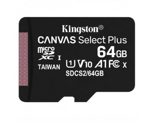Micro SecureDigital 64Gb Kingston SDCS2/64GBSP MicroSDHC Class 10 UHS-I