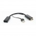 Cablexpert Конвертер HDMI-&gt;DisplayPort HD19M+USBxHD20F, черный (DSC-HDMI-DP)