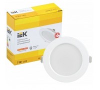 Iek LDVO0-1611-07-3000-K01 Светильник LED ДВО 1611 белый круг 7Вт 3000К IP20 пластик. корпус, диам 95 мм