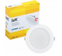 Iek LDVO0-1612-09-4000-K01 Светильник LED ДВО 1612 белый круг 9Вт 4000К IP20 пластик. корпус, диам 118 мм