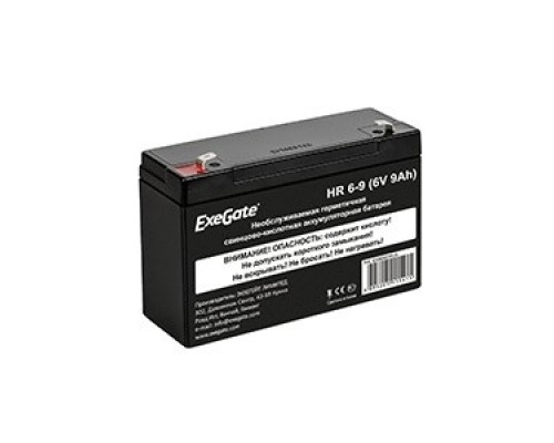 Exegate EX282953RUS Аккумуляторная батарея HR 6-9 (6V 9Ah 634W, клеммы F2)