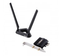 ASUS PCE-AX58BT Двухдиапазонный беспроводной адаптер Wi-Fi 6 (802.11ax): форм-фактор PCIe, 2 внешние антенны, Bluetooth 5.0, стандарт шифрования WPA3, технологии OFDMA и MU-MIMO (90IG0610-MO0R00)