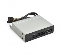 Exegate EX283581RUS Картридер USB2.0 ExeGate &lt;CR-415&gt; 3.5, мультиформатный: CF/SD/MMC/MS/MS Duo/MS pro/T flash, черный, металл