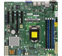 Supermicro MBD-X11SSM-F-B Серверная материнская плата, Single SKT, Intel C236 PCH chipset, 8 x SATA3, 2 x SATA DOM, 2 x GbE LAN, IPMI LAN,mATX Retail.
