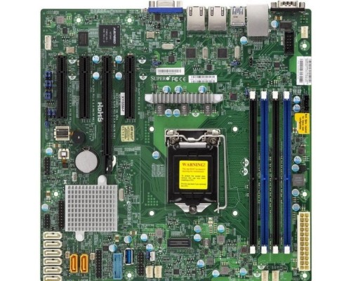 Supermicro MBD-X11SSM-F-B Серверная материнская плата, Single SKT, Intel C236 PCH chipset, 8 x SATA3, 2 x SATA DOM, 2 x GbE LAN, IPMI LAN,mATX Retail.