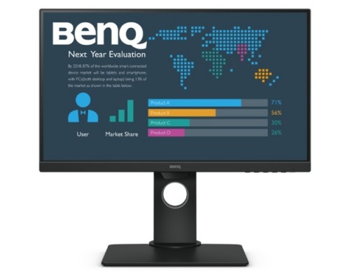 LCD BenQ 23.8 BL2480T черный 9H.LHFLA.TBE IPS 1920x1080 16:9 HAS Pivot 1000:1 250cd 178/178 D-Sub HDMI DisplayPort регулируемая подставка