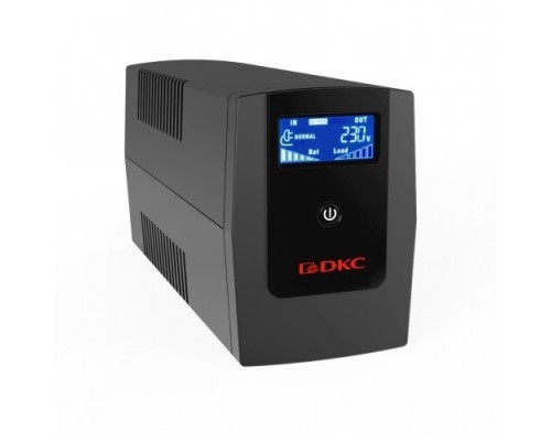 Dkc INFOLCD600I Линейно-интерактивный ИБП, Info, 600VA/360W, 3xIEC C13, USB + RJ45, 1x7 Ач