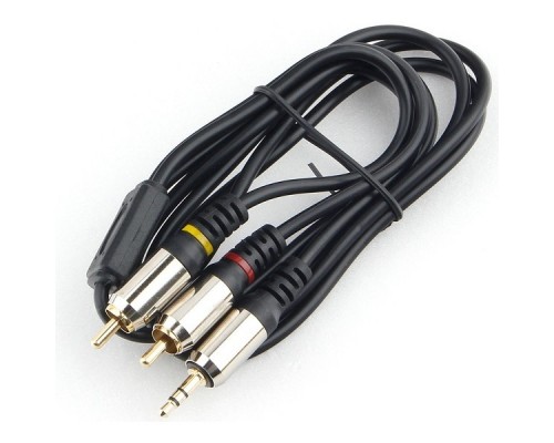 аудио Cablexpert CCAB-02-35M2RM-2MB. 3.5 джек(M)/2х RCA (M), черный, 2м, блистер