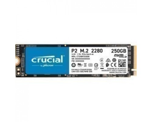 Crucial SSD M.2 250GB, PCIe Gen 3.0, NVMe, CT250P2SSD8