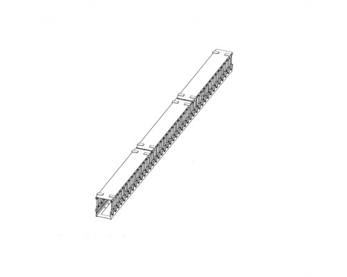 ЦМО Вертикальный кабельный органайзер с пластиковыми пальцами 42U для шкафов ШТК-СП ВКО-П-42/48-9005