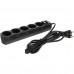 CBR Сетевой фильтр CSF 2505-1.8 Black PC, 5 евророзеток, длина кабеля 1,8 метра, цвет чёрный (пакет)