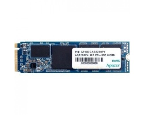 Накопитель SSD Apacer М.2 2280 AS2280P4 PCIe Gen3x2 with NVMe 480GB &lt;AP480GAS2280P4-1&gt; 3D TLC