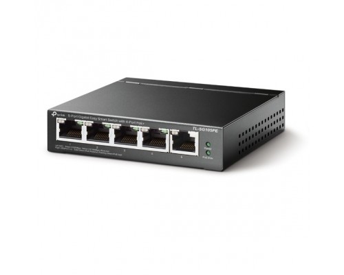 TP-Link TL-SG105PE Коммутатор Easy Smart с 5 гигабитными портами (4 порта PoE+)