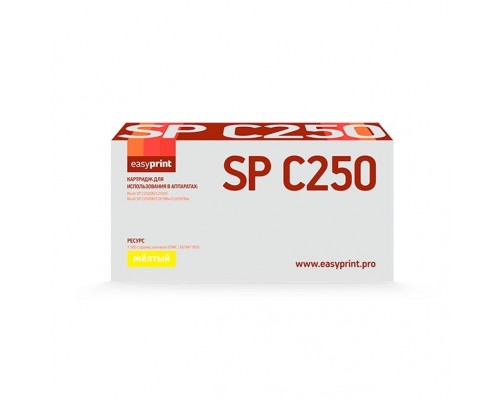 Easyprint 407546/SPC250E Картридж LR-SPC250Y для Ricoh SP C250DN/C250SF/C260DN/C261DNw/C261SFNw (1600 стр.) желтый, с чипом