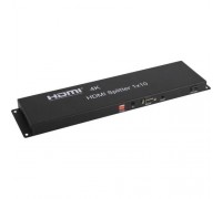 ORIENT HSP0110H, HDMI 4K Splitter 1-&gt;10, HDMI 1.4/3D, UHDTV 4K(3840x2160)/HDTV1080p/1080i/720p, HDCP1.2, EDID управление, RS232 порт, IR вход, внешний БП 12В/2А, метал.корпус (31036)