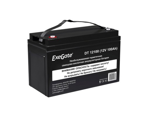 Exegate EX282985RUS Аккумуляторная батарея DT 12100 (12V 100Ah, под болт М6)