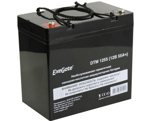 Exegate EX285667RUS Аккумуляторная батарея DTM 1255 (12V 55Ah, под болт М6)