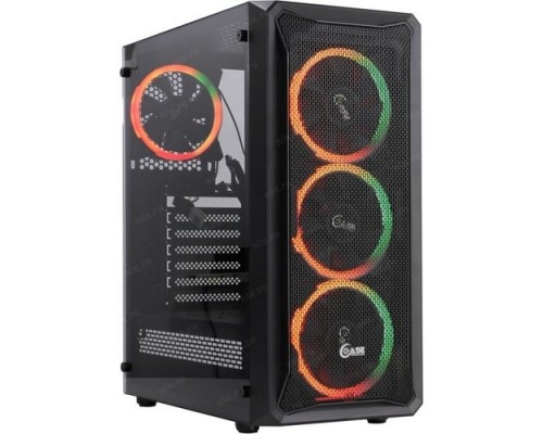 Powercase CMIZB-R4 Mistral Z4 Mesh RGB, Tempered Glass, 4x 120mm RGB fan, чёрный, ATX (CMIZB-R4)