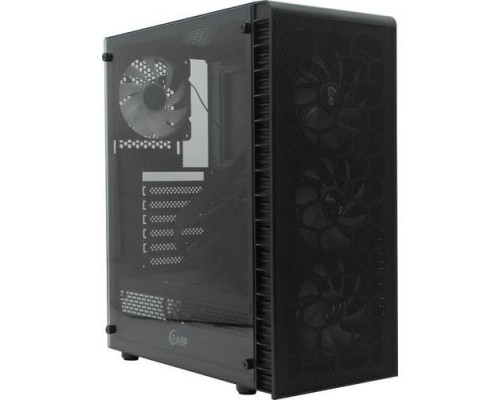 Powercase Mistral Z4C Mesh ARGB, Tempered Glass, 4x 120mm ARGB fan, fans controller & remote, black, ATX (CMIZ4C-A4)