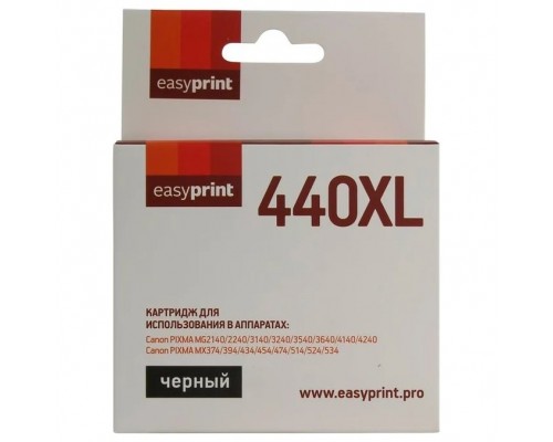 Easyprint PG-440 XL Картридж (IC-PG440XL) для Canon PIXMA MG2140/3140/3540/MX394/434/474, черный