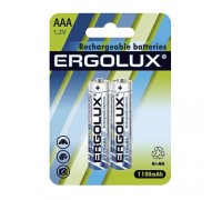 Ergolux AAA-1100mAh Ni-Mh BL-2 (NHAAA1100BL2, аккумулятор,1.2В) (2 шт. в уп-ке)