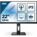 LCD AOC 21.5 22P2Q Black с поворотом экрана IPS, 1920x1080, 75Hz, 4 ms, 178°/178°, 250 cd/m, 50M:1, +DVI, +HDMI, +2xDisplayPort 1.2, +4xUSB 3.2 2x2W