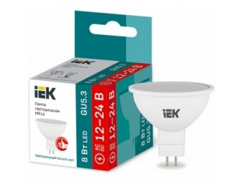 Iek LLE-MR16-08-12-24-40-GU5 Лампа LED MR16 софит 8Вт 12-24В 4000К GU5,3