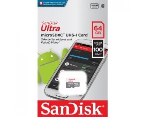 Micro SecureDigital 64Gb SanDisk SDSQUNR-064G-GN3MN Ultra Light w/o adapter