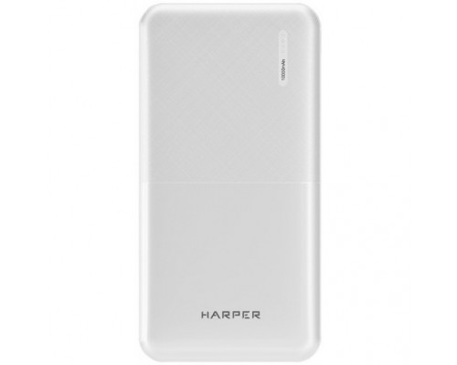 Harper Аккумулятор внешний портативный PB-10011 White (10 000mAh; Тип батареи Li-Pol; Выход 5V/2,1A; LED индикатор)